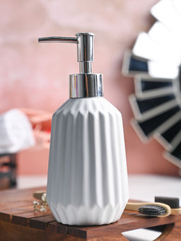 Voncasa - Ribbed Pattern Soap Dispenser for Bathroom 320ml