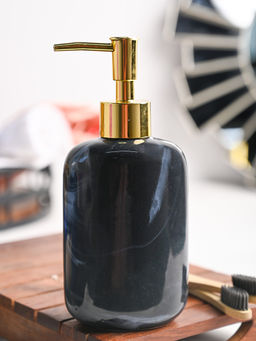 Voncasa - Marble Pattern Soap Dispenser for Bathroom 300ml