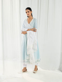 Roze - Aria Blue Kurta and Pant with Dupatta (Set of 3)