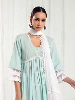 Roze - Aura White Dupatta