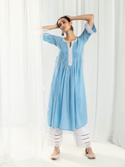 Roze - Iris Blue Kurta