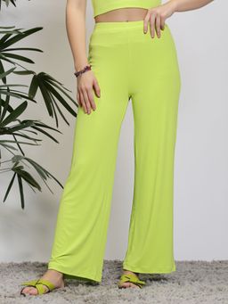 Sera - Women Green Solid Pant