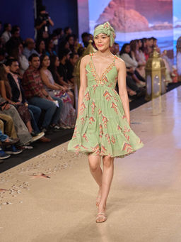 Gopi Vaid - Talia Mint Green Short Dress