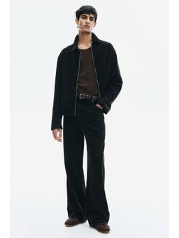 H&M - Men Brown Loose Fit Corduroy Trousers