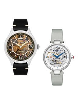 Earnshaw - Baron and Charlotte Automatic Skeleton Round Dial Couple Watch - ES-8231-SET-01