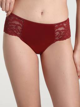 Wacoal - Red Women's Iris Mid Waist Full Coverage Hipster Panty