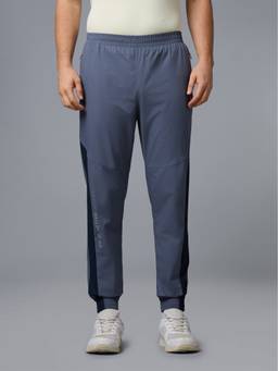 Technosport - Men Colorblock Slim Fit Sports Blue Jogger