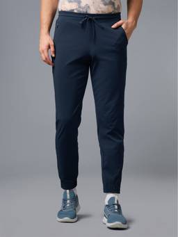 Technosport - Men Solid Relaxed Fit Sports Blue Jogger