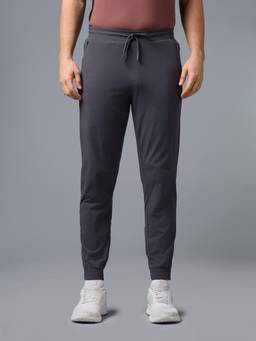 Technosport - Men Solid Relaxed Fit Sports Grey Jogger