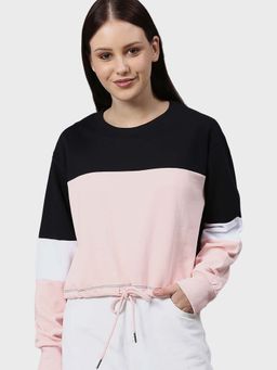 Campus Sutra - Black Solid Sweatshirt