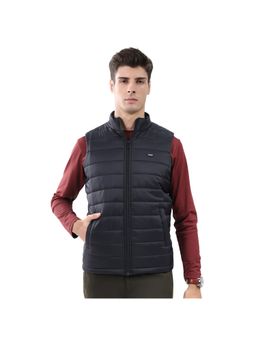 Rock.it - Men High Neck Sleeveless Black Puffer Jacket
