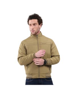Monte Carlo - Men Collar Full Sleeve Khaki Jacket