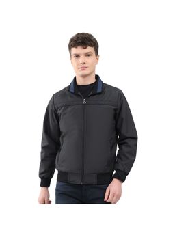 Monte Carlo - Men Collar Full Sleeve Black Jacket