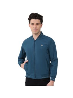 Monte Carlo - Men Mandarin Neck Full Sleeve Teal Jacket