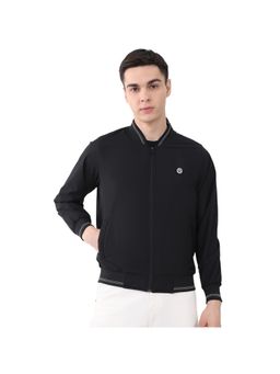 Monte Carlo - Men Mandarin Neck Full Sleeve Black Jacket