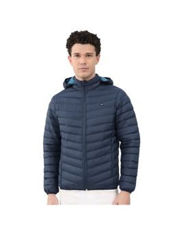 Monte Carlo - Men Hood Full Sleeve Navy Blue Jacket