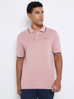 Ben Sherman - Men Pink Collar Neck Polo T-Shirt