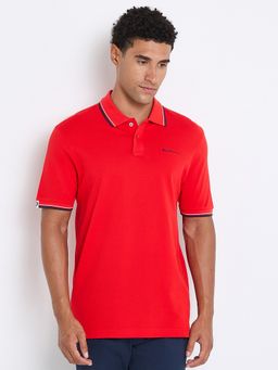 Ben Sherman - Men Red Collar Neck Polo T-Shirt