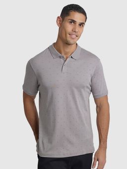 Ben Sherman - Men Grey Collar Neck Polo T-Shirt