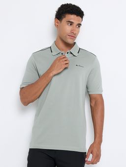 Ben Sherman - Men Green Collar Neck Polo T-Shirt