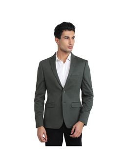 Park Avenue - Super Slim Fit Solid Dark Green Blazer