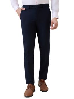 Park Avenue - Slim Fit Checkered Fancy Blue Trouser