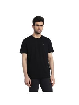 Raymond - Regular Fit Solid Black T-Shirt