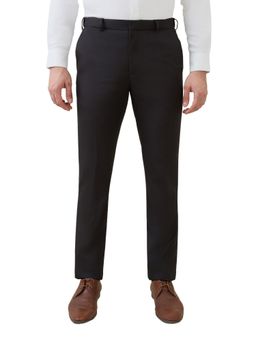 Raymond - Regular Fit Solid Dark Brown Trouser