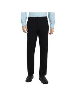 Raymond - Regular Fit Solid Black Trouser