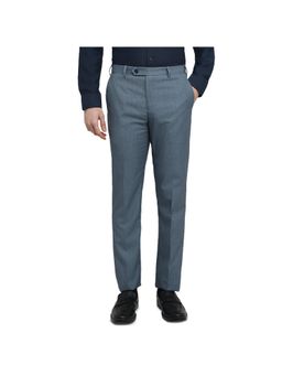 Raymond - Regular Fit Solid Dark Blue Trouser