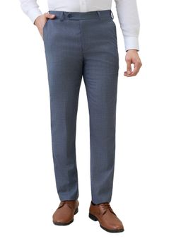 Raymond - Regular Fit Solid Medium Blue Trouser