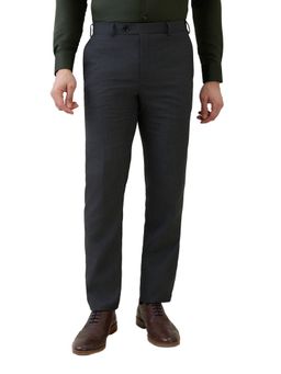 Raymond - Regular Fit Solid Dark Grey Trouser