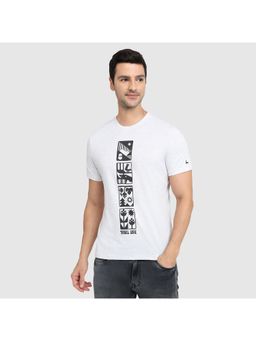Parx - White Regular Fit Half Sleeve T-Shirt