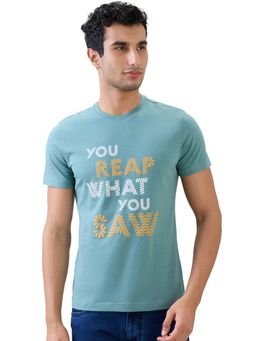 Parx - Medium Green Regular Fit Half Sleeve T-Shirt
