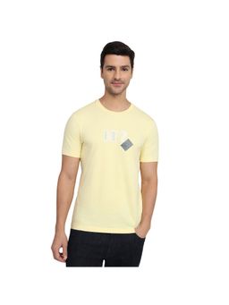 Parx - Light Yellow Regular Fit Half Sleeve T-Shirt