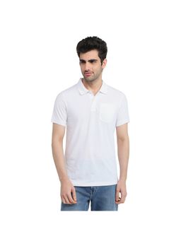 Parx - Regular Fit Solid White Polo T-Shirt