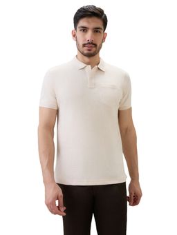 Parx - Regular Fit Solid Off White Polo T-Shirt