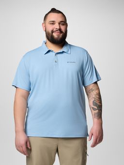 Columbia - Men Blue Omni Shade Tech Trail Utility Polo T-Shirt