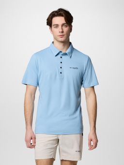 Columbia - Men Blue Omni Wick Summit Valley Polo T-Shirt