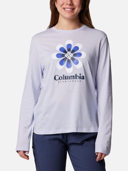 Columbia - Women Purple Trek Relaxed Long Sleeve T-Shirt