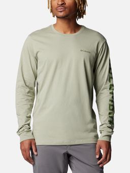 Columbia - Men Green Rockaway River Graphic Long Sleeve T-Shirt
