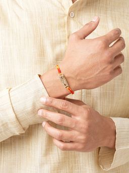 MINUTIAE - Toned Gayatri Mantra Bracelet Rakhi