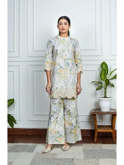 House of Surkh - Printed Green Cotton Co-Ord Set
