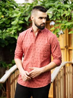 DILLINGER - Mens Stylish Printed Shirt -Pink