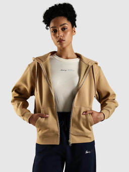 Tommy Hilfiger - Brown Solid Regular Fit Hoodie