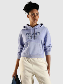 Tommy Hilfiger - Blue Solid Relaxed Fit Hoodie