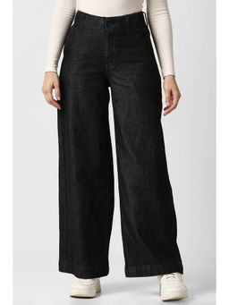 Van Heusen - Black Solid Loose Fit Jeans