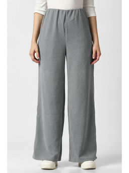 Van Heusen - Grey Solid Relaxed Fit Trousers