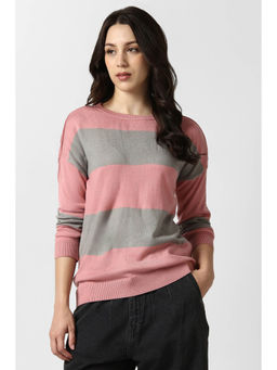 Van Heusen - Pink Stripes Regular Fit Sweater