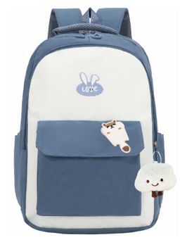 Tinytot - Blue and White Korean Style Backpack for Kids -30 Litre (7-12 Years)